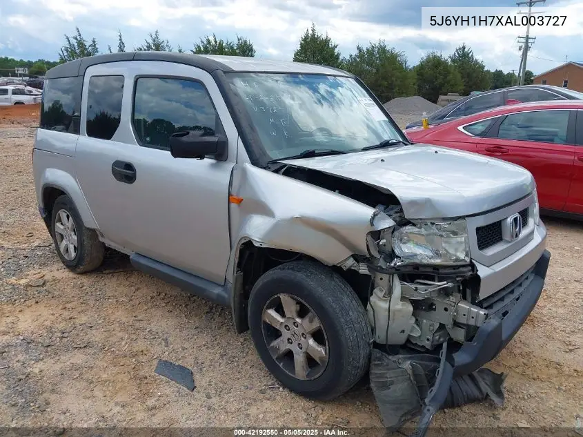 2010 Honda Element Ex VIN: 5J6YH1H7XAL003727 Lot: 42192550