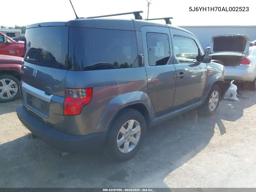 2010 Honda Element Ex VIN: 5J6YH1H70AL002523 Lot: 42397598