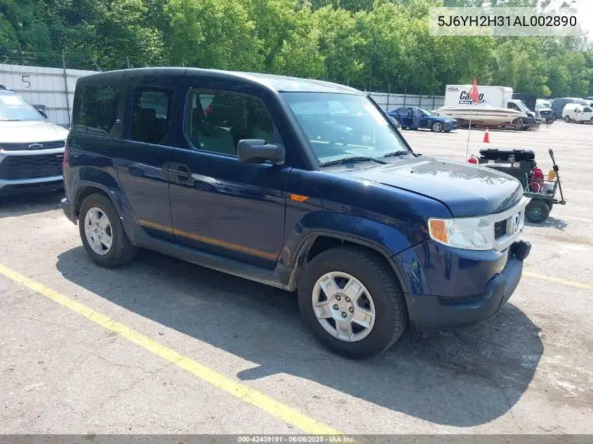 2010 Honda Element Lx VIN: 5J6YH2H31AL002890 Lot: 42439191