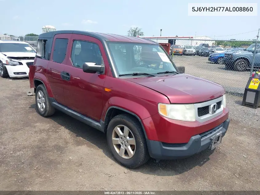 2010 Honda Element Ex VIN: 5J6YH2H77AL008860 Lot: 42472513
