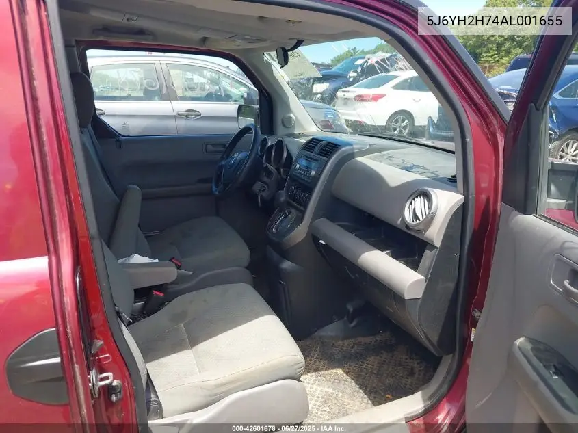 2010 Honda Element Ex VIN: 5J6YH2H74AL001655 Lot: 42601678