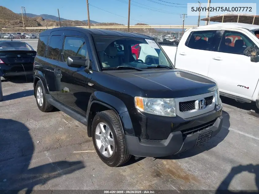 2010 Honda Element Ex VIN: 5J6YH2H75AL007772 Lot: 42613008