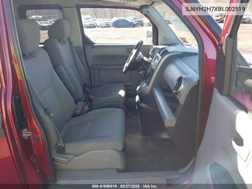 2011 Honda Element Ex VIN: 5J6YH2H7XBL002519 Lot: 41886519