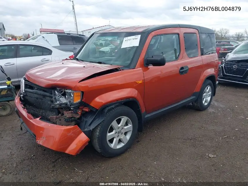 2011 Honda Element Ex VIN: 5J6YH2H76BL004879 Lot: 41937086