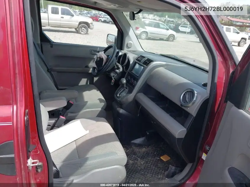 2011 Honda Element Ex VIN: 5J6YH2H72BL000019 Lot: 42073018