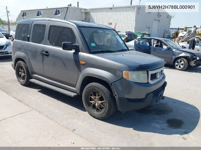 2011 Honda Element Ex VIN: 5J6YH2H78BL000901 Lot: 42272665