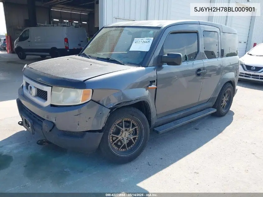 2011 Honda Element Ex VIN: 5J6YH2H78BL000901 Lot: 42272665