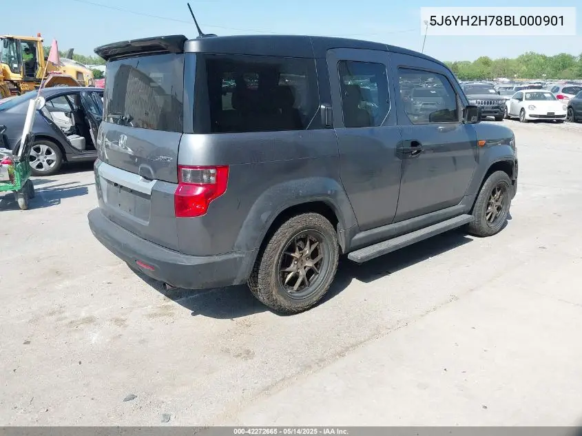 2011 Honda Element Ex VIN: 5J6YH2H78BL000901 Lot: 42272665