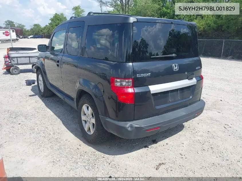 2011 Honda Element Ex VIN: 5J6YH2H79BL001829 Lot: 42572365