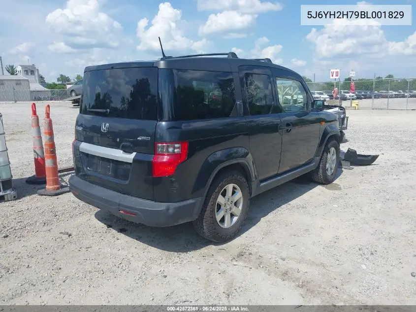 2011 Honda Element Ex VIN: 5J6YH2H79BL001829 Lot: 42572365
