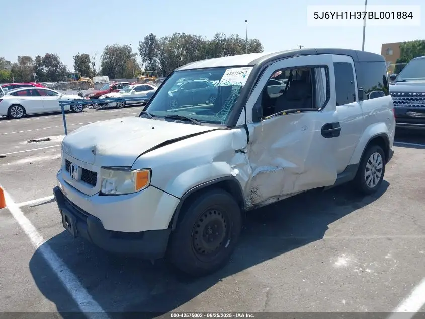 2011 Honda Element Lx VIN: 5J6YH1H37BL001884 Lot: 42575002