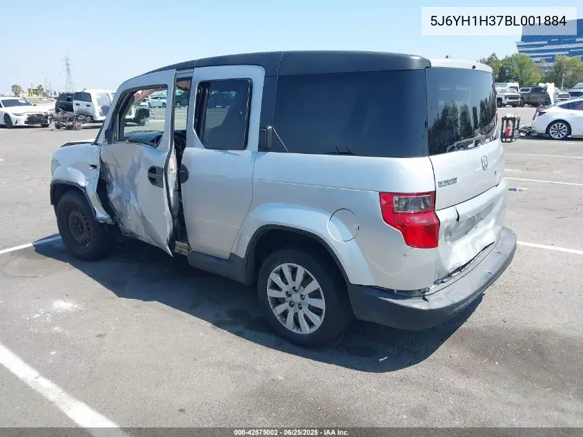 2011 Honda Element Lx VIN: 5J6YH1H37BL001884 Lot: 42575002