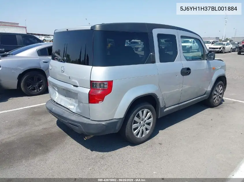 2011 Honda Element Lx VIN: 5J6YH1H37BL001884 Lot: 42575002