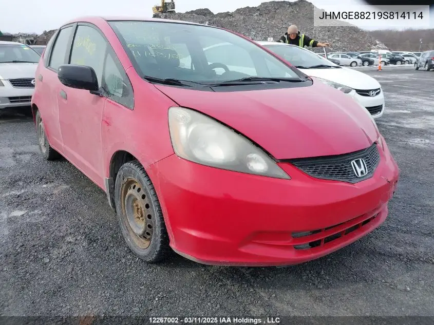 2009 Honda Fit VIN: JHMGE88219S814114 Lot: 12267002