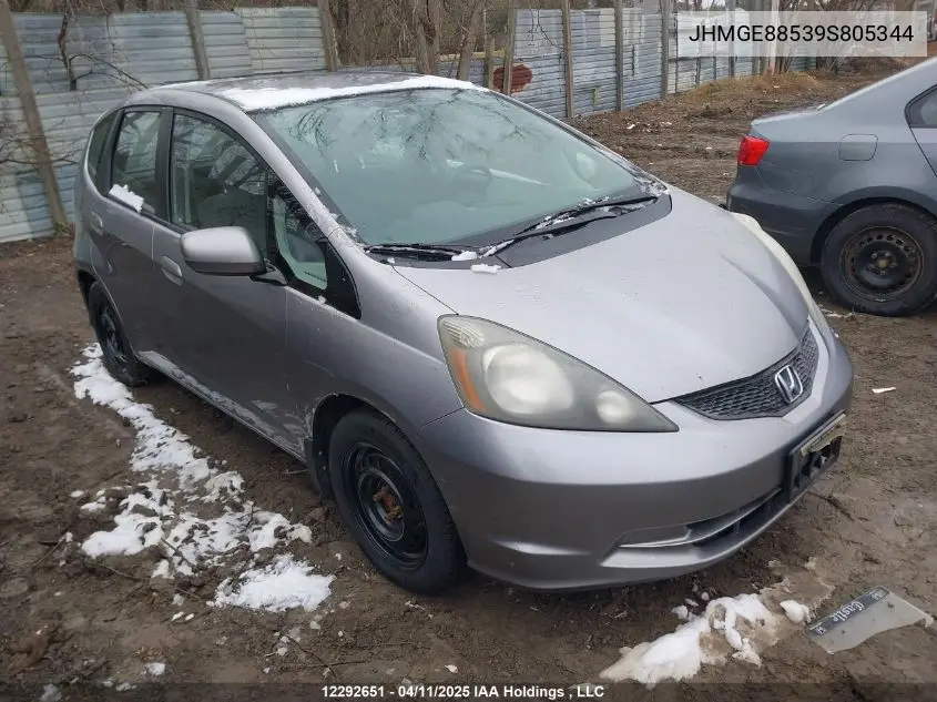 2009 Honda Fit VIN: JHMGE88539S805344 Lot: 12292651