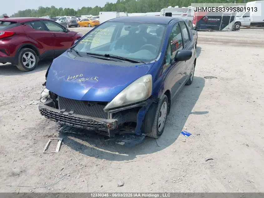 2009 Honda Fit Dx-A VIN: JHMGE88399S801913 Lot: 12330345