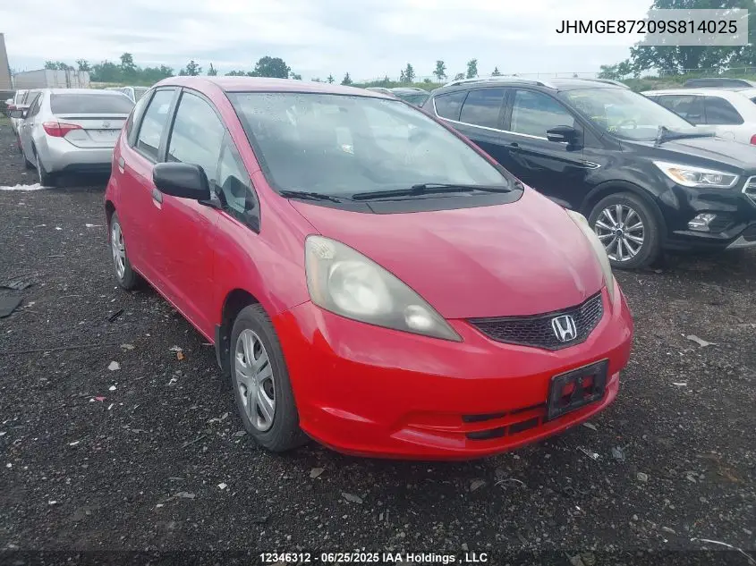 2009 Honda Fit VIN: JHMGE87209S814025 Lot: 12346312