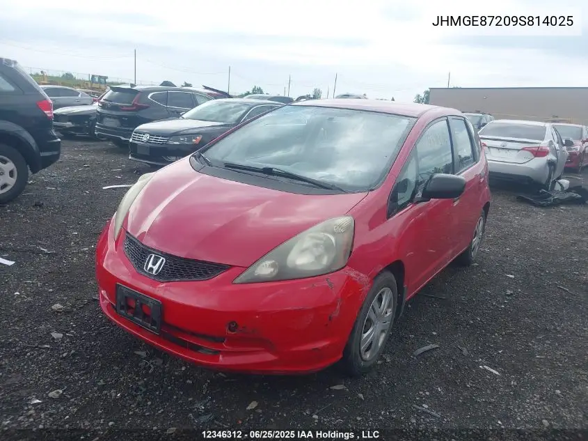 2009 Honda Fit VIN: JHMGE87209S814025 Lot: 12346312