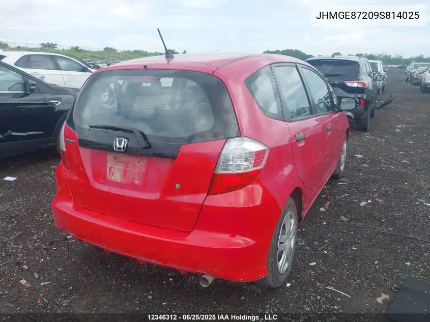 2009 Honda Fit VIN: JHMGE87209S814025 Lot: 12346312