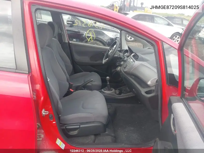 2009 Honda Fit VIN: JHMGE87209S814025 Lot: 12346312