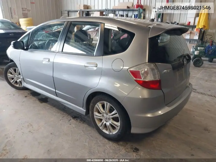 2009 Honda Fit Sport VIN: JHMGE87459S021546 Lot: 42568858