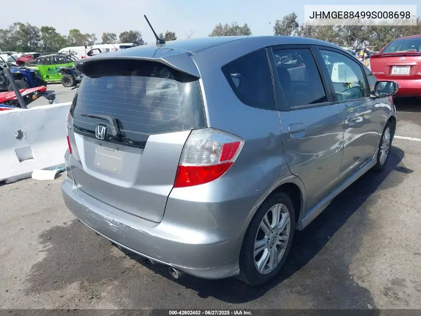 2009 Honda Fit Sport VIN: JHMGE88499S008698 Lot: 42602452