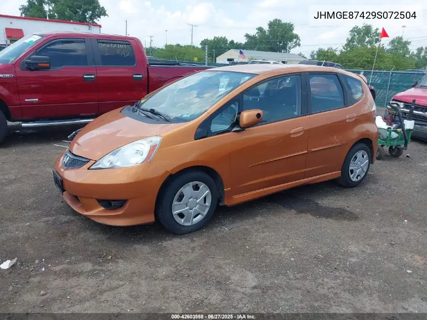2009 Honda Fit Sport VIN: JHMGE87429S072504 Lot: 42603558