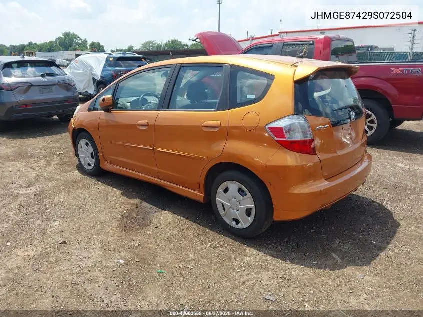 2009 Honda Fit Sport VIN: JHMGE87429S072504 Lot: 42603558