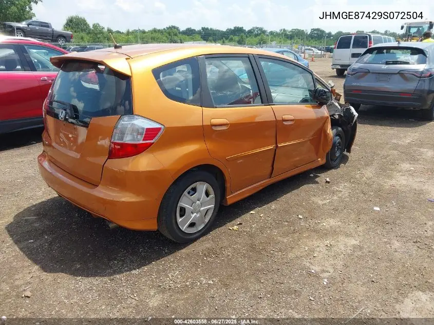 2009 Honda Fit Sport VIN: JHMGE87429S072504 Lot: 42603558