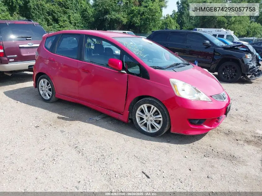 2009 Honda Fit Sport VIN: JHMGE87429S057758 Lot: 42623100