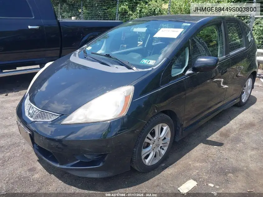 2009 Honda Fit Sport VIN: JHMGE88449S003800 Lot: 42757866