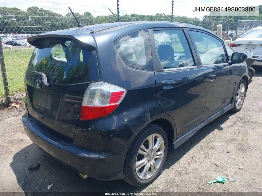 2009 Honda Fit Sport VIN: JHMGE88449S003800 Lot: 42757866