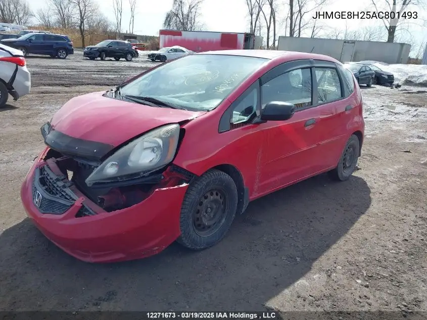 2010 Honda Fit VIN: JHMGE8H25AC801493 Lot: 12271673