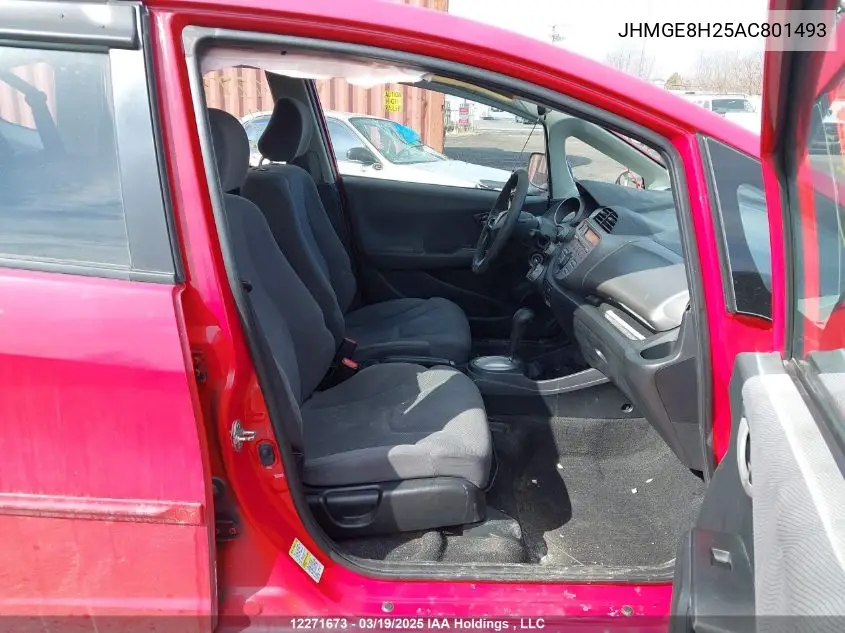 2010 Honda Fit VIN: JHMGE8H25AC801493 Lot: 12271673