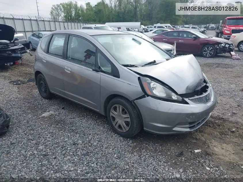 2010 Honda Fit VIN: JHMGE8H28AS012826 Lot: 41918642