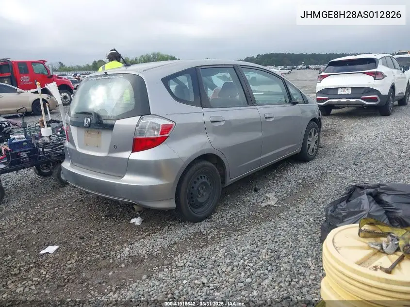 2010 Honda Fit VIN: JHMGE8H28AS012826 Lot: 41918642