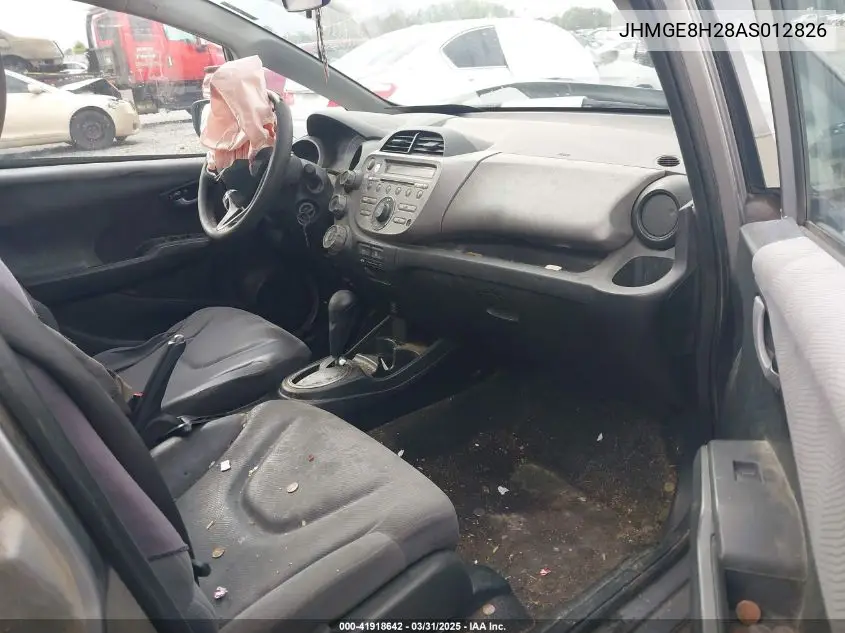 2010 Honda Fit VIN: JHMGE8H28AS012826 Lot: 41918642