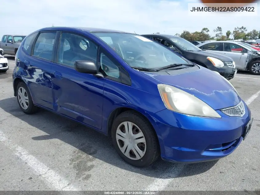 2010 Honda Fit VIN: JHMGE8H22AS009422 Lot: 42248968