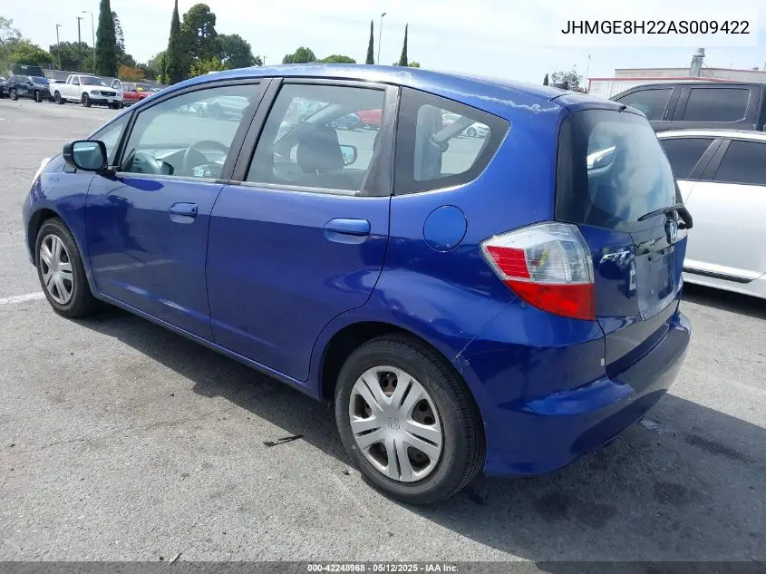 2010 Honda Fit VIN: JHMGE8H22AS009422 Lot: 42248968