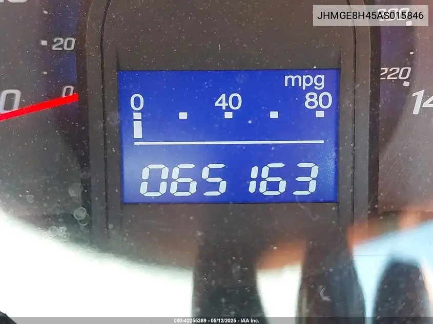 2010 Honda Fit Sport VIN: JHMGE8H45AS015846 Lot: 42255389