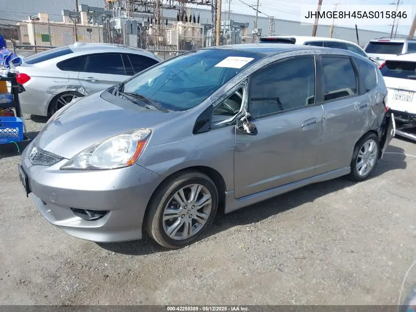 2010 Honda Fit Sport VIN: JHMGE8H45AS015846 Lot: 42255389