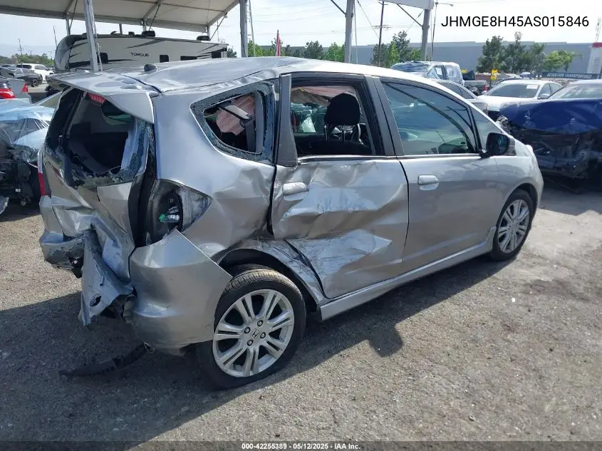 2010 Honda Fit Sport VIN: JHMGE8H45AS015846 Lot: 42255389