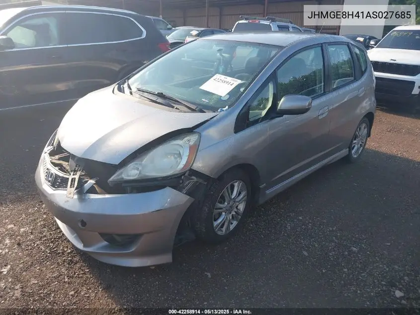 2010 Honda Fit Sport VIN: JHMGE8H41AS027685 Lot: 42258914