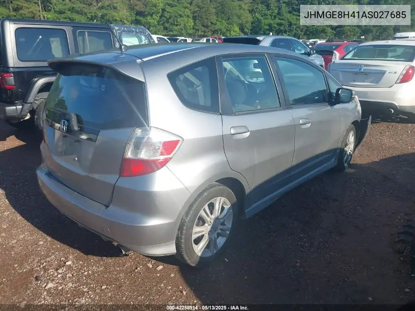 2010 Honda Fit Sport VIN: JHMGE8H41AS027685 Lot: 42258914