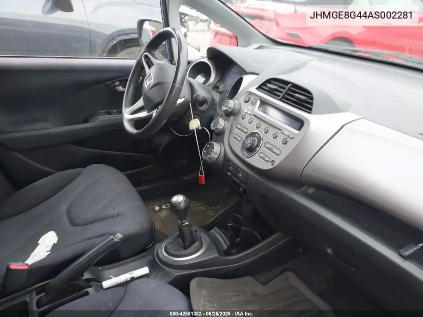 2010 Honda Fit Sport VIN: JHMGE8G44AS002281 Lot: 42551382