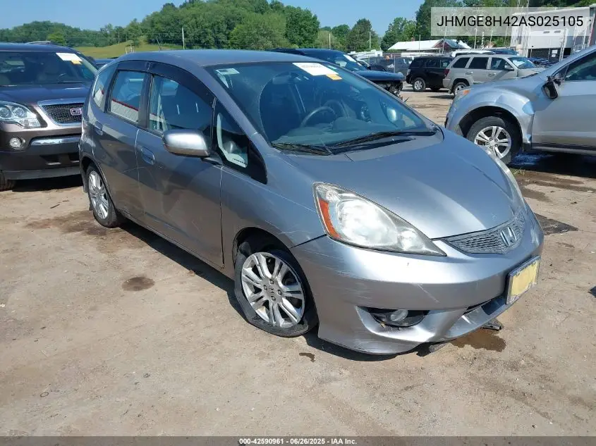 2010 Honda Fit Sport VIN: JHMGE8H42AS025105 Lot: 42590961