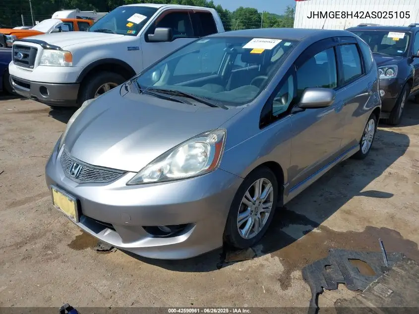 2010 Honda Fit Sport VIN: JHMGE8H42AS025105 Lot: 42590961