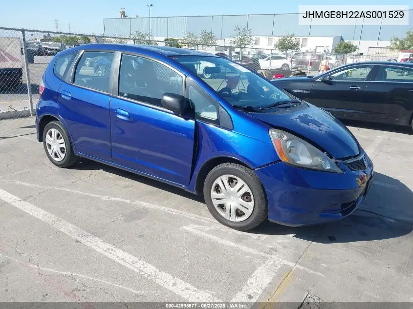 2010 Honda Fit VIN: JHMGE8H22AS001529 Lot: 42595677