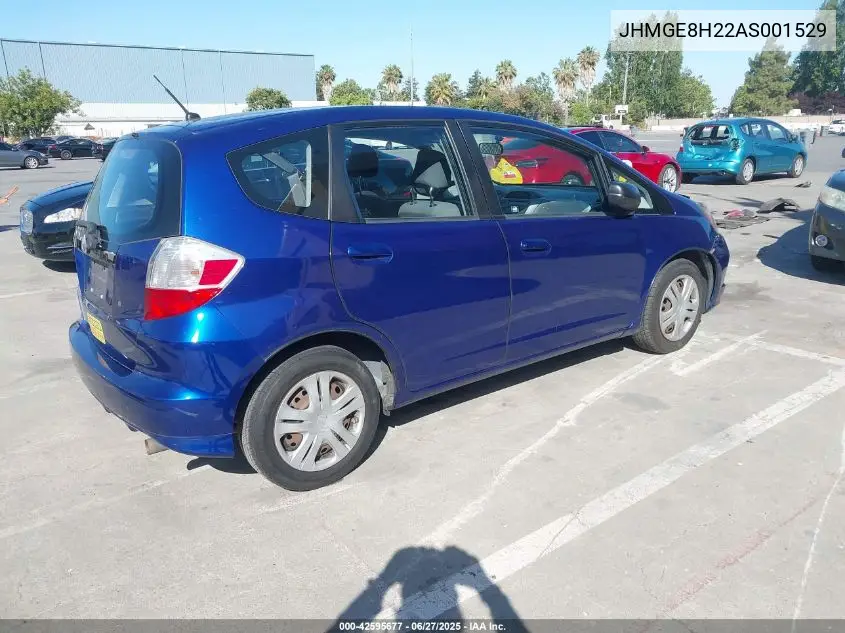2010 Honda Fit VIN: JHMGE8H22AS001529 Lot: 42595677