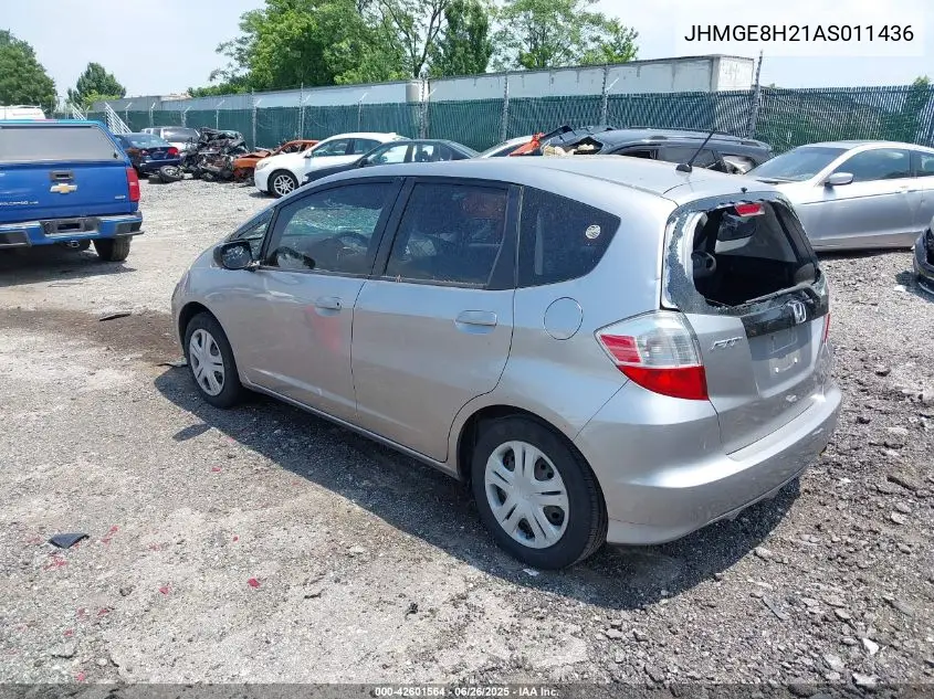 2010 Honda Fit VIN: JHMGE8H21AS011436 Lot: 42601564